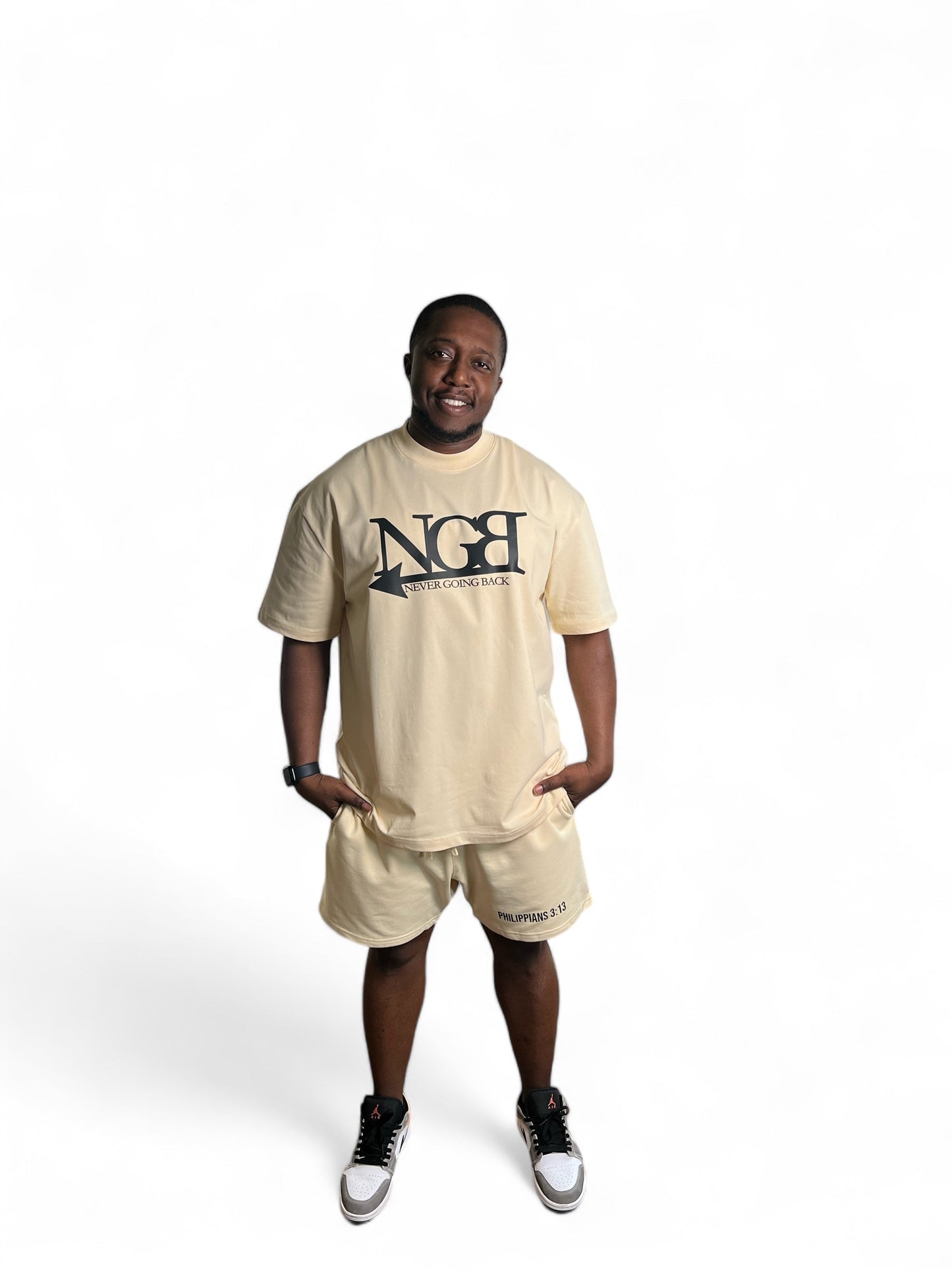 Keep Movin' Forward Short Set - Cream