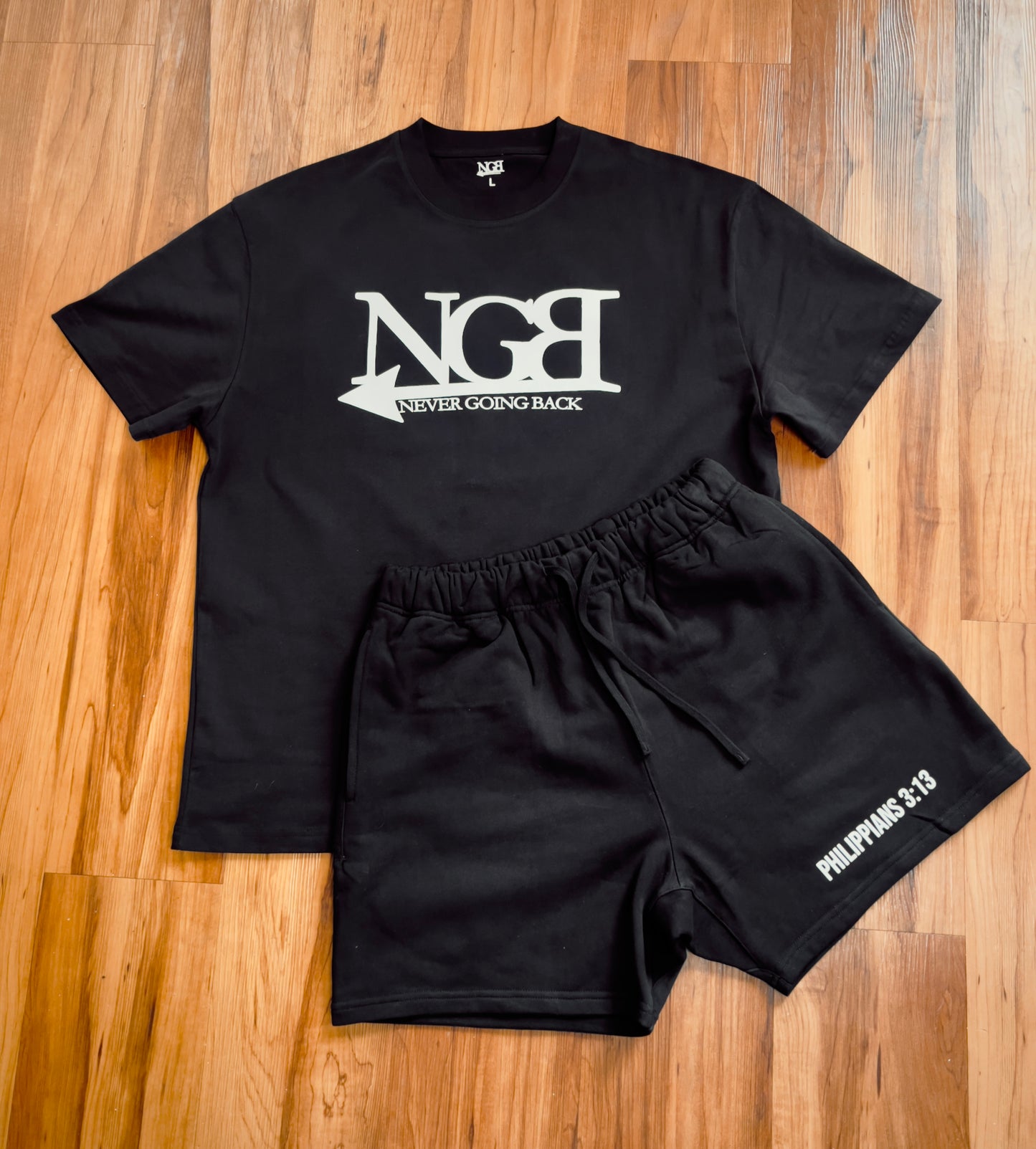 Keep Movin' Forward Short Set - Black