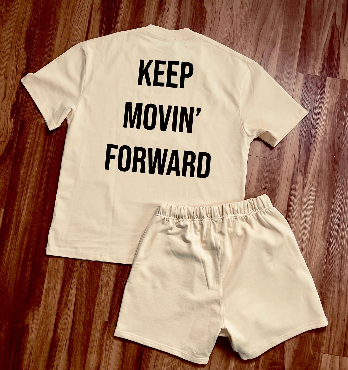 Keep Movin' Forward Short Set - Cream