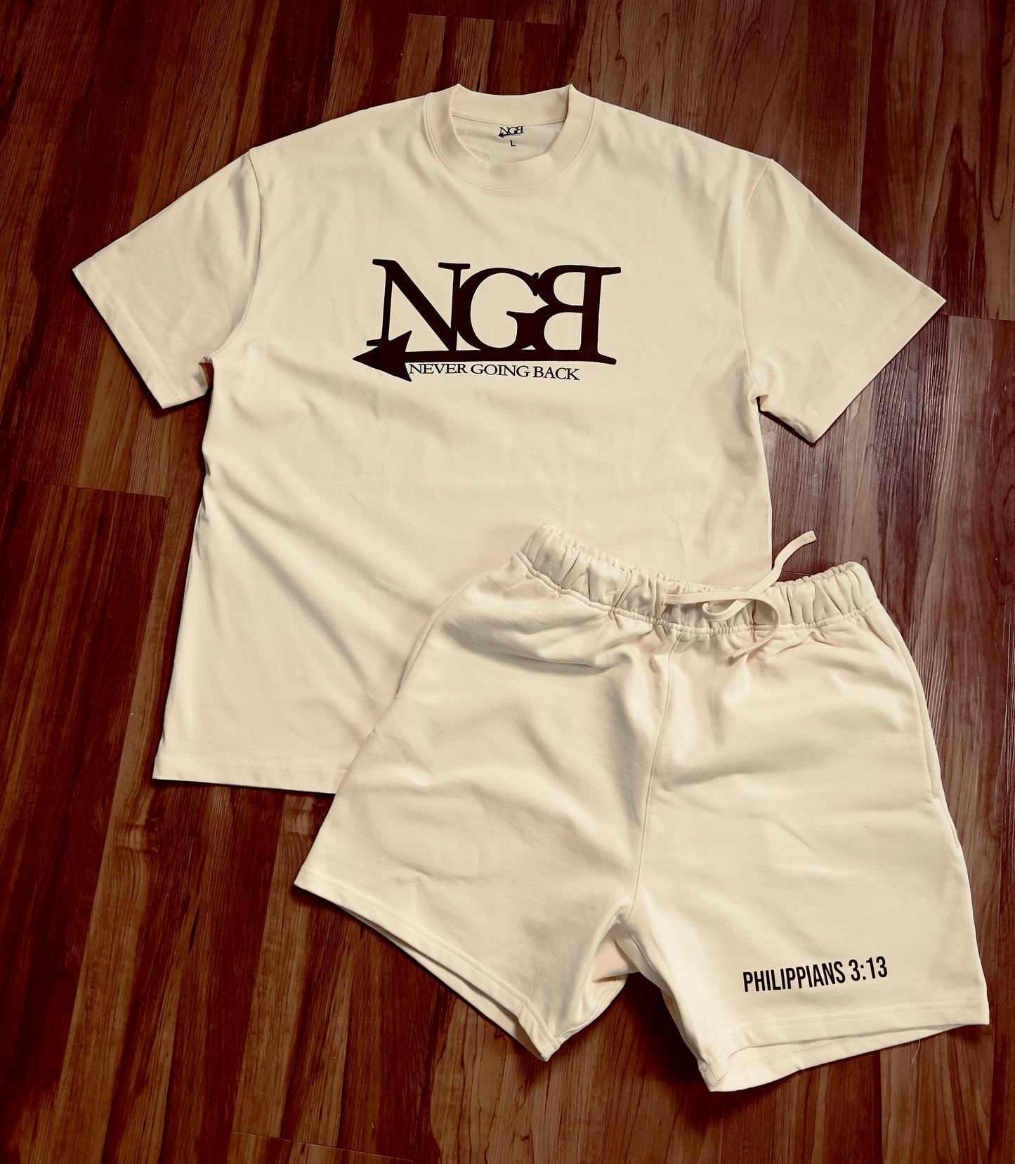 Keep Movin' Forward Short Set - Cream
